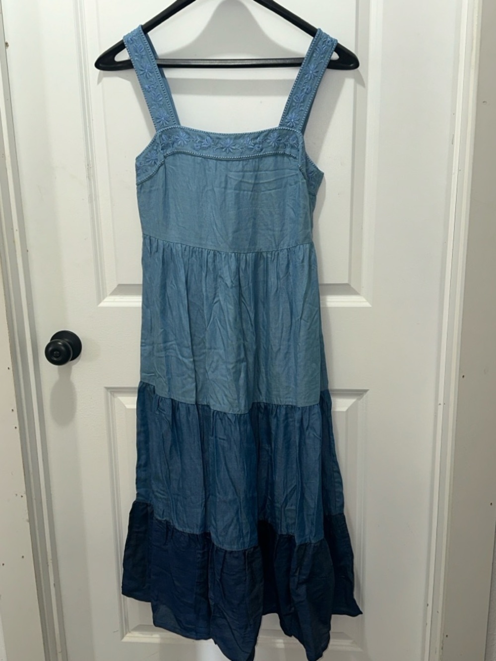 Kate Spade Chambray Tiered Sleeveless Midi Dress Size Small NWT - Picture 10 of 10